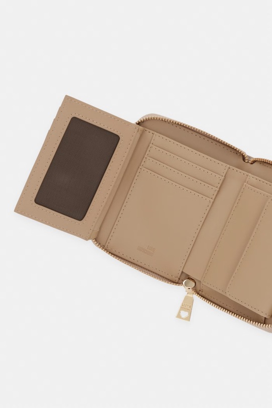 Love Moschino portfel damski z imitacji skóry beżowy JC5641PP0OLC0209