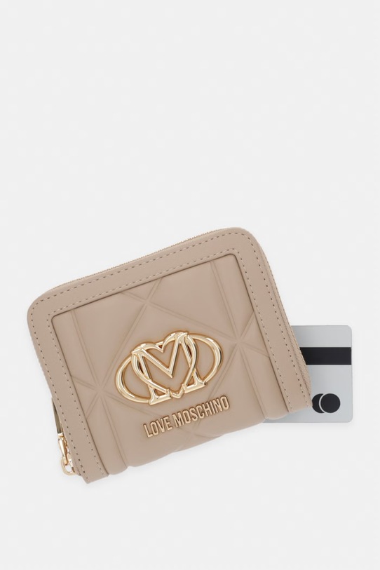 Love Moschino portfel damski z imitacji skóry JC5641PP0OLC0209 beżowy