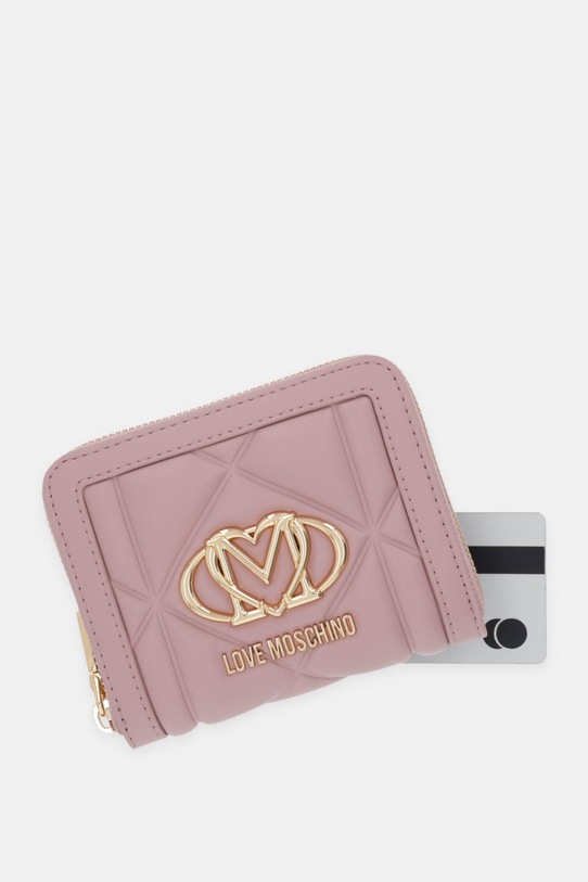 Love Moschino portfel damski z imitacji skóry JC5641PP0OLC0600 różowy