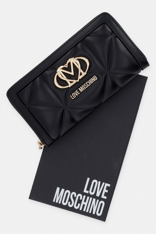 Love Moschino portfel damski z imitacji skóry JC5644PP0OLC0000 czarny