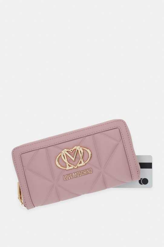 Love Moschino portfel damski z imitacji skóry różowy JC5644PP0OLC0600