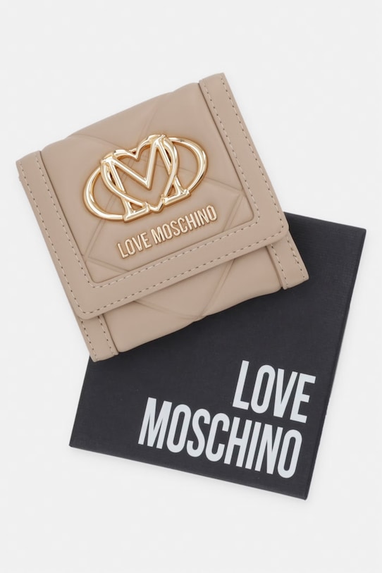 Love Moschino portfel damski z imitacji skóry JC5647PP0OLC0209 beżowy