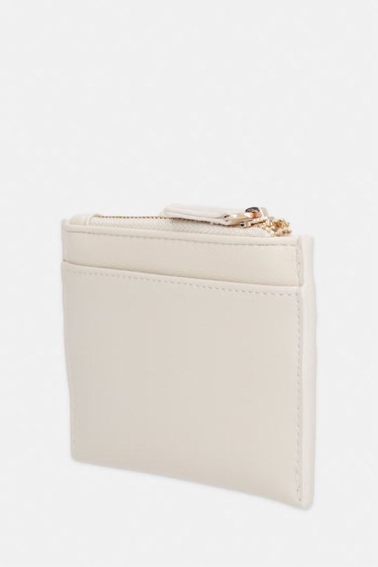 Blauer portfel damski z imitacji skóry DIN01 beżowy SS26