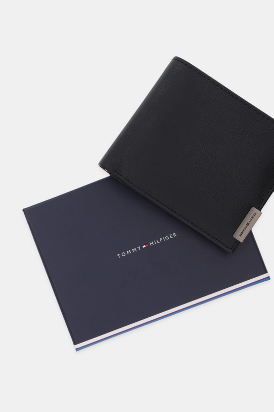 Δερμάτινο πορτοφόλι Tommy Hilfiger AM0AM13962 μαύρο