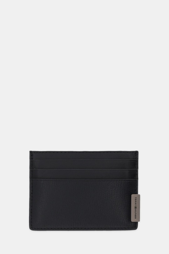 Θήκη για κάρτες Tommy Hilfiger απλικέ μαύρο AM0AM13964