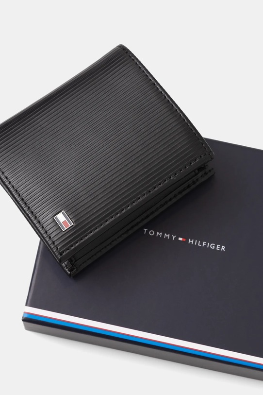 Tommy Hilfiger portfel skórzany czarny AM0AM13968