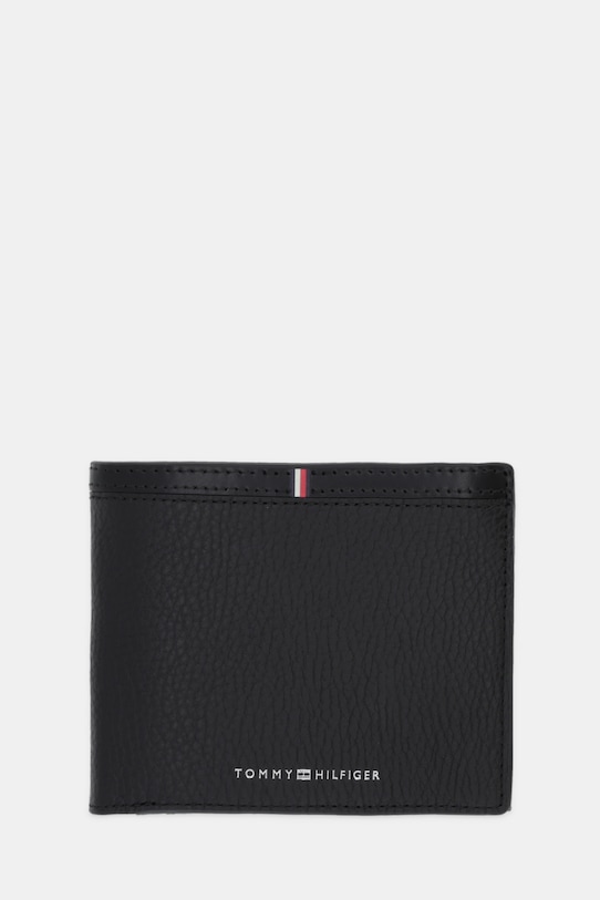 Tommy Hilfiger portfel skórzany skóra licowa czarny AM0AM13969