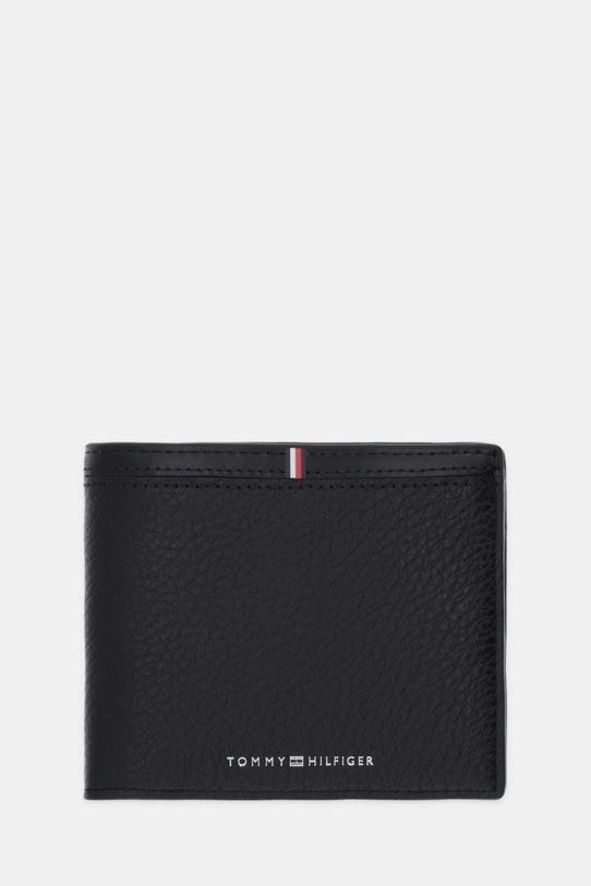 Tommy Hilfiger portfel skórzany skóra licowa czarny AM0AM13970