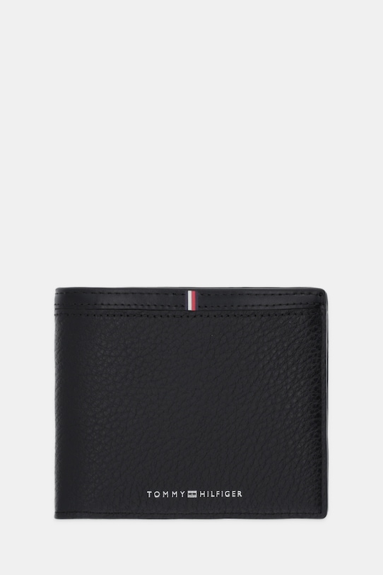 Tommy Hilfiger portfel skórzany skóra licowa czarny AM0AM13970