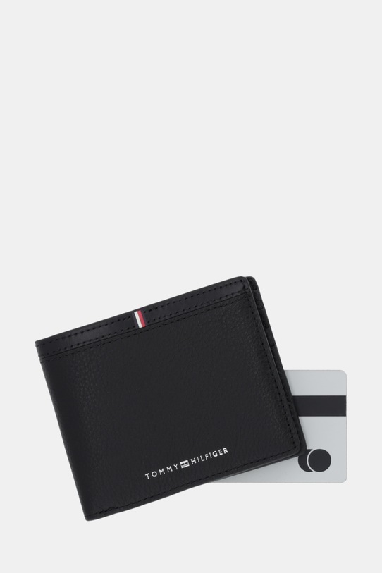 Tommy Hilfiger portfel skórzany czarny AM0AM13971