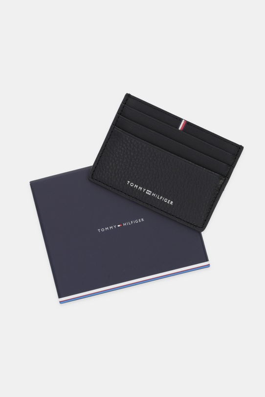 Tommy Hilfiger etui na karty skórzane czarny AM0AM13972