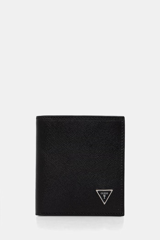 Δερμάτινο πορτοφόλι Guess GFBOXM.P6101 μαύρο SS26