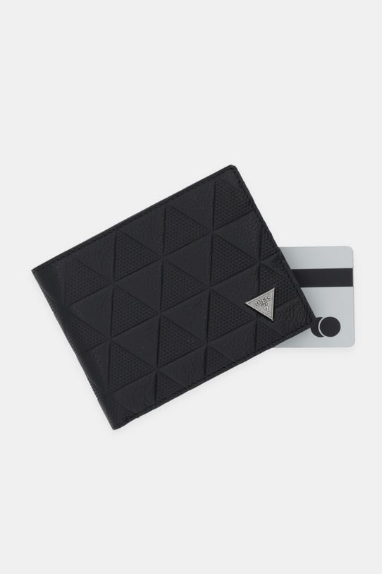 Δερμάτινο πορτοφόλι Guess TORINO μαύρο SMTOTE.LEA20
