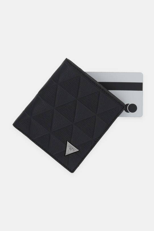 Δερμάτινο πορτοφόλι Guess TORINO μαύρο SMTOTE.LEA22