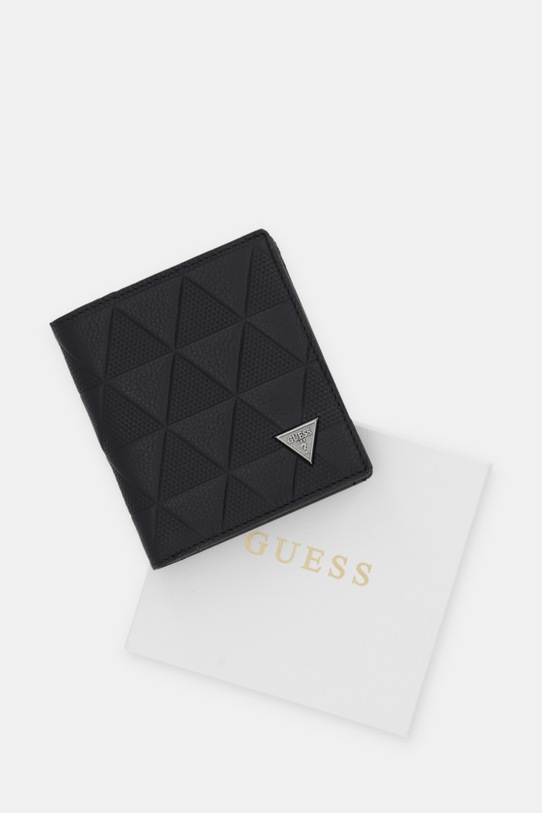 Δερμάτινο πορτοφόλι Guess TORINO SMTOTE.LEA22 μαύρο