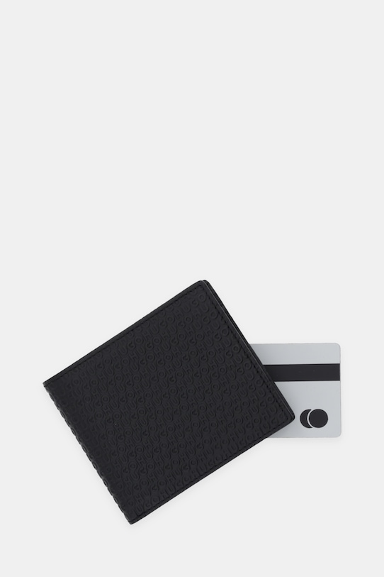 Δερμάτινο πορτοφόλι HUGO ETHON_4cc Coin MG μαύρο 50558572