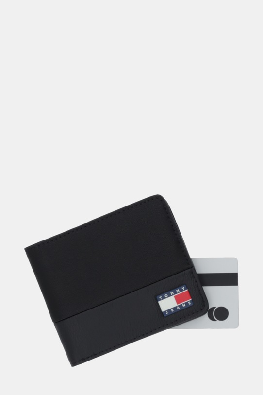 Tommy Jeans portfel skórzany czarny AM0AM13865