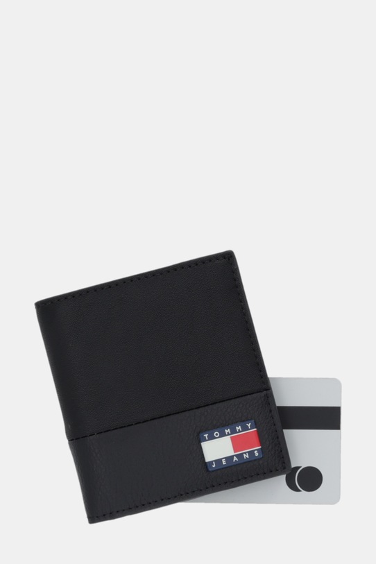 Tommy Jeans portfel skórzany czarny AM0AM13866