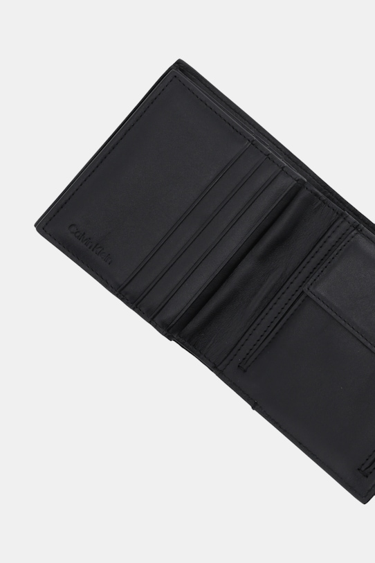 Akcesoria Calvin Klein portfel skórzany LV04D1145G czarny