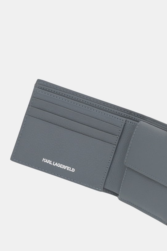 Akcesoria Karl Lagerfeld portfel skórzany K/RSG A3M32050 szary