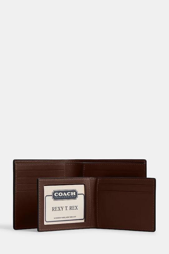 Coach portfel skórzany brązowy CY911