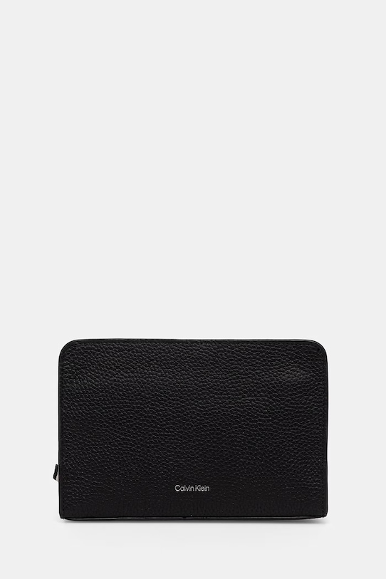 Calvin Klein kosmetyczka męska skórzana czarny LV04D1153G