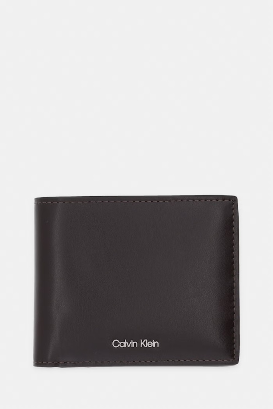 Calvin Klein Peněženka pánská kožená hnědá LV04D1163G