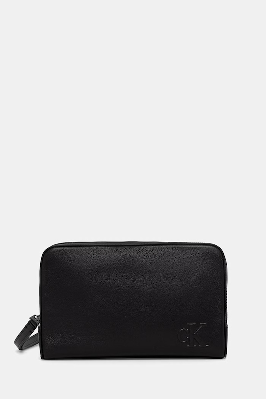 Calvin Klein vrecko pánske kožené čierna LV04D1172G