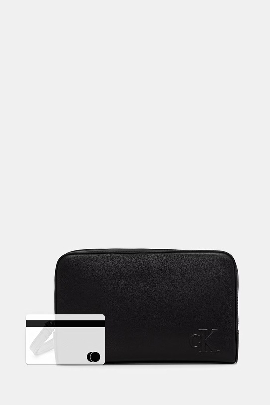 Calvin Klein vrecko pánske kožené LV04D1172G čierna