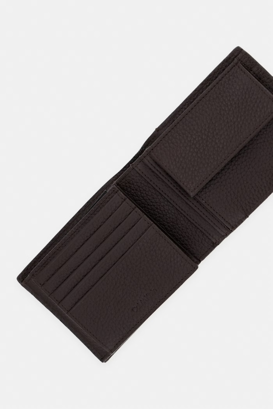 Аксесоари Calvin Klein портфейл RFID мъжки от кожа LV04D1241G кафяв