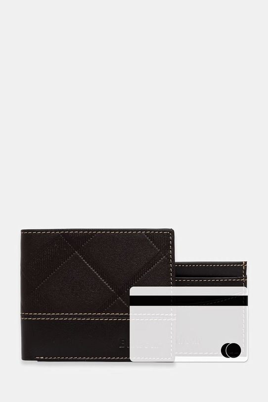 Barbour zestaw portfel i etui na karty męski skórzany Tyneside MGS0103