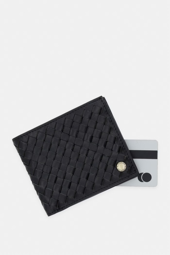 Barbour portfel męski skórzany Farne czarny MLG0079