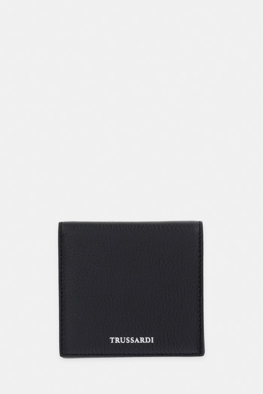 Trussardi portfel skórzany skóra licowa czarny I018E000106N