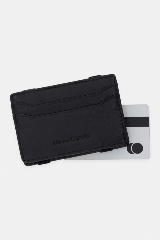 Marc O'Polo etui na karty męskie skórzane czarny 5000011677