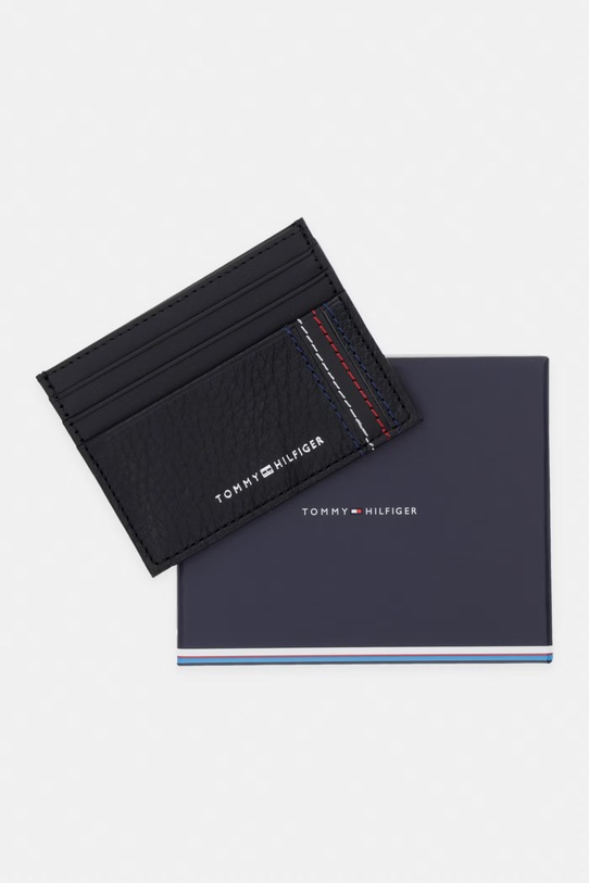 Tommy Hilfiger Θήκη για κάρτες Ανδρική δερμάτινη μαύρο AM0AM14228