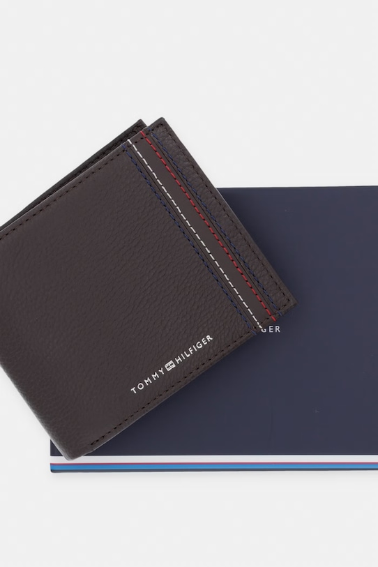 Tommy Hilfiger Peněženka pánská kožená AM0AM14229 hnědá