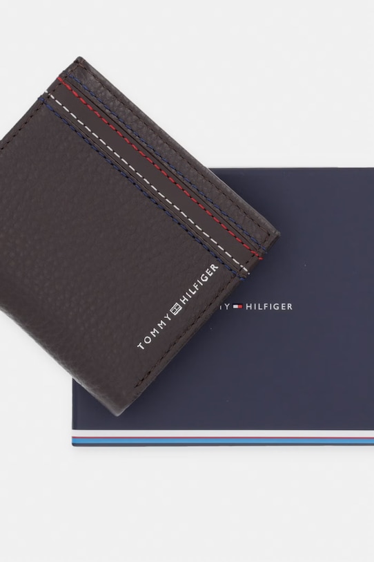 Tommy Hilfiger Peněženka pánská kožená AM0AM14230 hnědá
