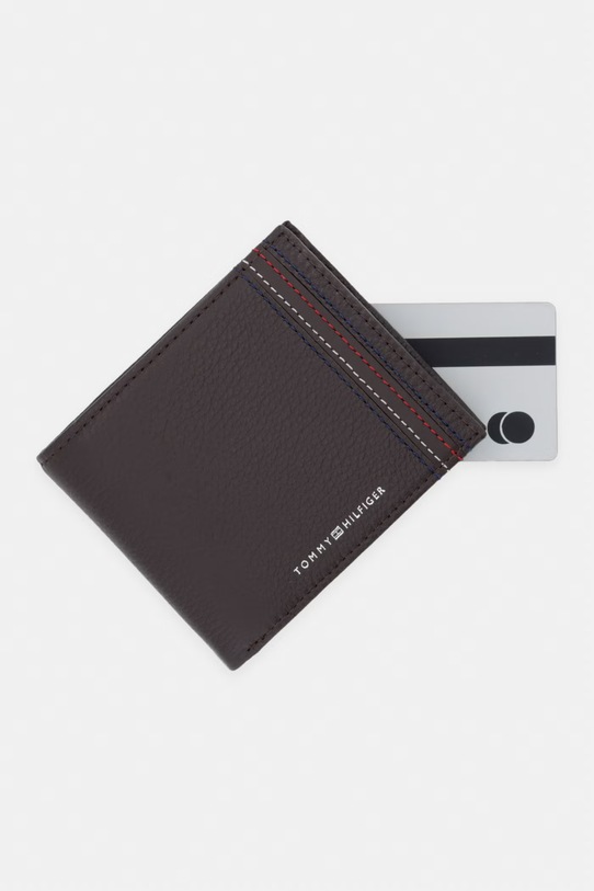 Tommy Hilfiger portfel męski skórzany brązowy AM0AM14233
