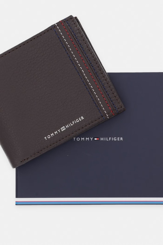 Tommy Hilfiger portfel męski skórzany AM0AM14233 brązowy