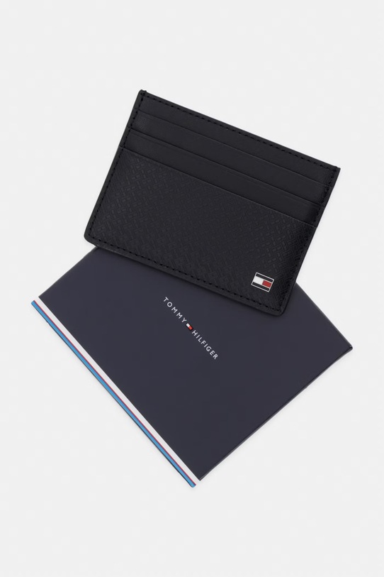 Tommy Hilfiger puzdro na karty pánske kožené čierna AM0AM14240
