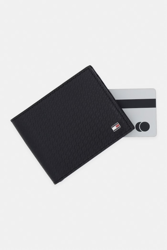 Tommy Hilfiger Πορτοφόλι ανδρικό δερμάτινο μαύρο AM0AM14241