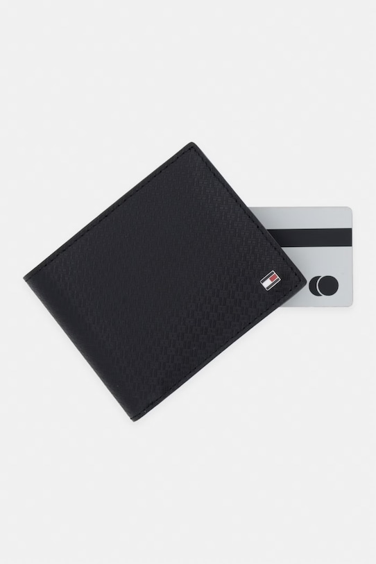 Tommy Hilfiger Πορτοφόλι ανδρικό δερμάτινο μαύρο AM0AM14242