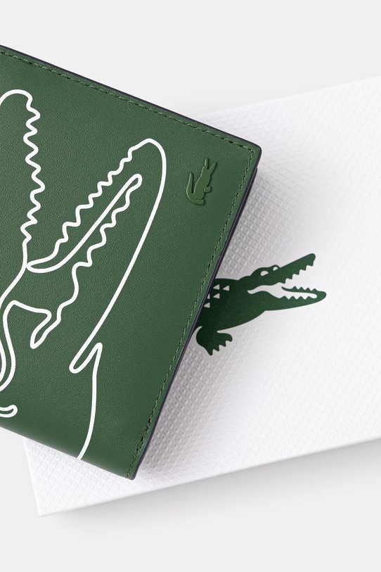 Lacoste portfel skórzany męski zielony NH5271FW