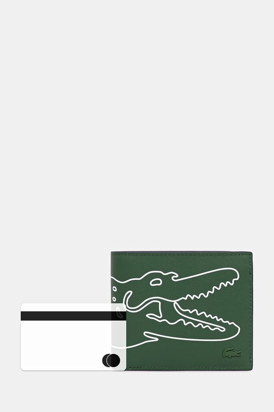 Lacoste portfel skórzany męski NH5271FW zielony