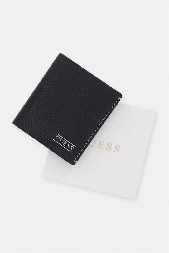 Guess moška usnjena denarnica BOSTON SMBOGS.LEA22 črna