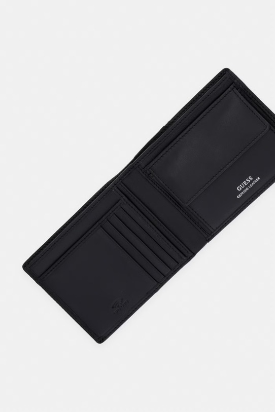 Akcesoria Guess portfel męski skórzany BOSTON SMBOSP.LEA20 czarny
