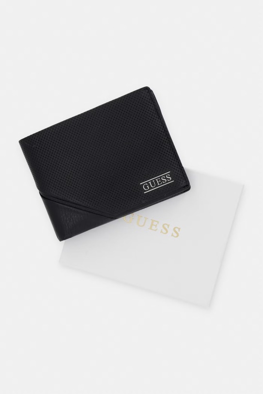 Guess portfel męski skórzany BOSTON SMBOSP.LEA20 czarny