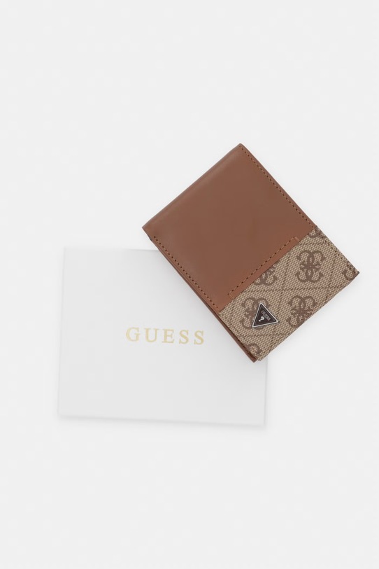 Guess portfel męski skórzany MILANO SMMILL.LEA94 brązowy