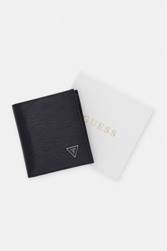 Guess кошелек для мужчин из кожи MILANO SMMIPR.LEA22 чёрный