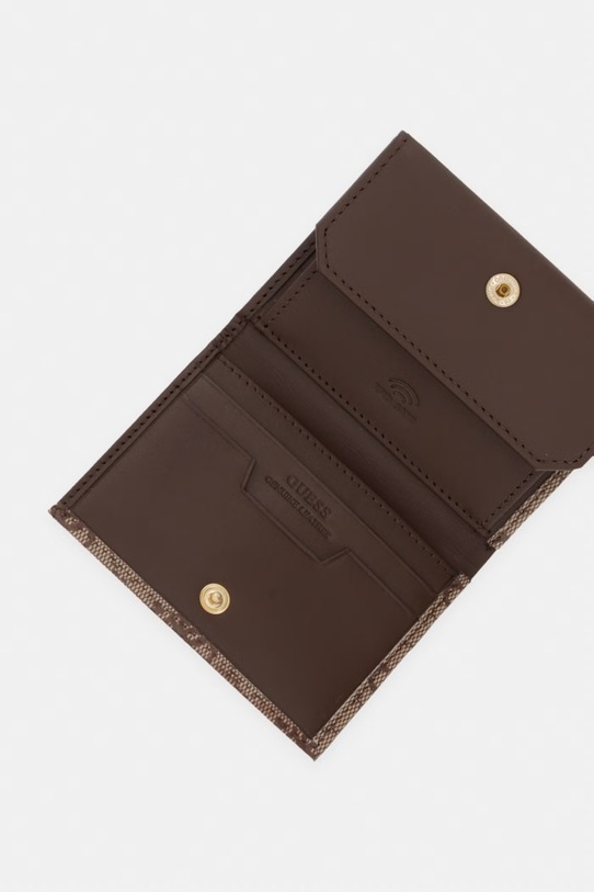 Akcesoria Guess portfel męski skórzany MILANO SMVELE.LEA04 beżowy